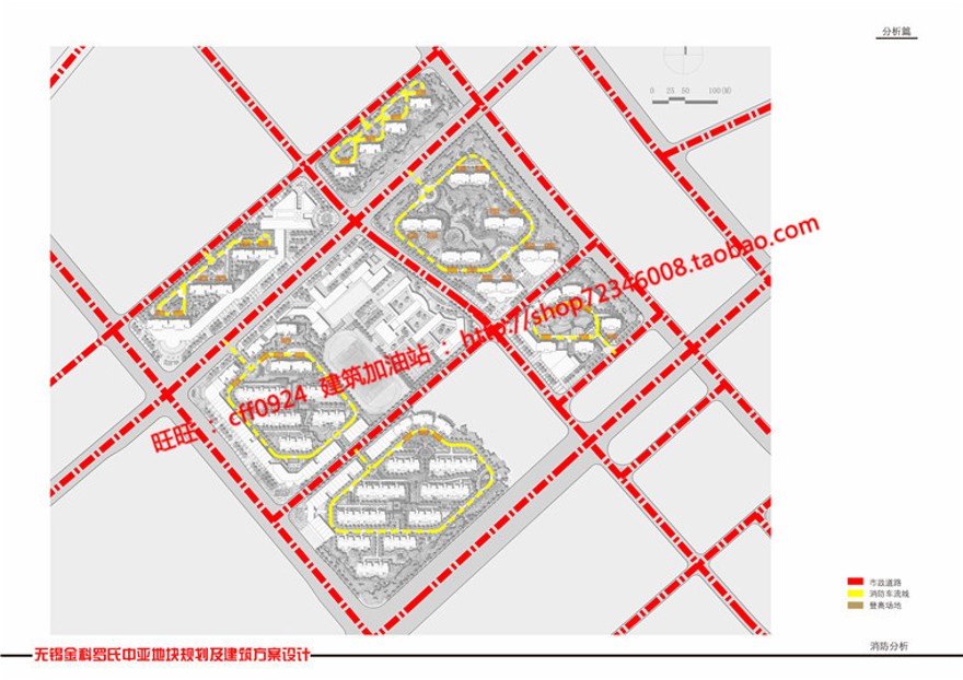 住宅区小区住宅规划设计效果图文本cad总图/平面/户型