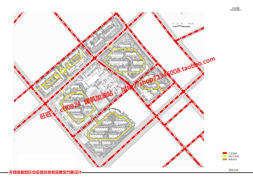 住宅区小区住宅规划设计效果图文本cad总图/平面/户型