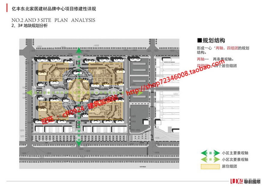 住宅区规模化生活社区规划商业中心cad总图文本