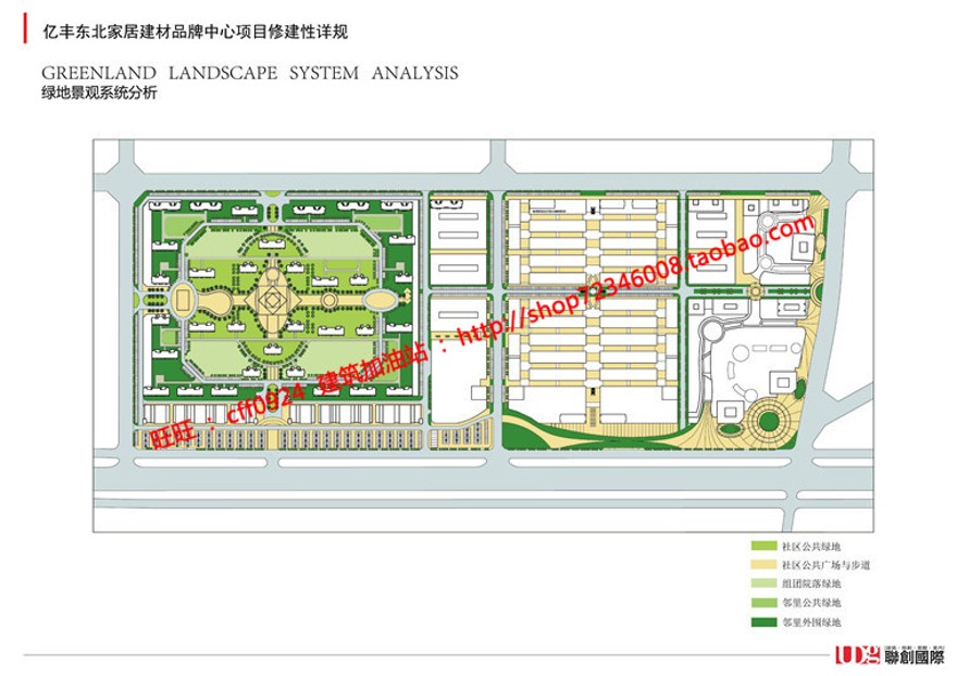 住宅区规模化生活社区规划商业中心cad总图文本