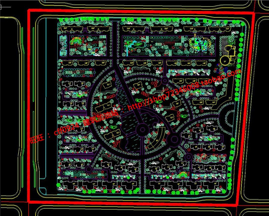 居住规划设计建筑景观规划资料住宅小区建筑设计cad总图su模型效建筑资源