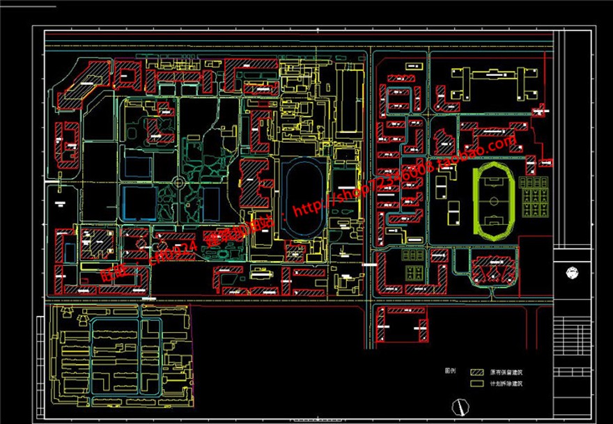建筑小区规划方案设计总图cad图纸文本