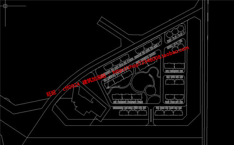 小区规划图住宅区方案设计建筑cad图纸总图su模型效建筑资源