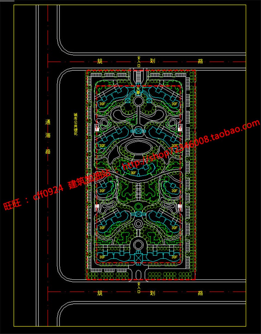 cad图纸+效果图+文本jpg住宅区小区住宅建筑方案设计