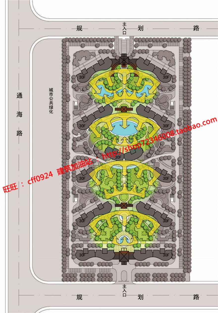 cad图纸+效果图+文本jpg住宅区小区住宅建筑方案设计