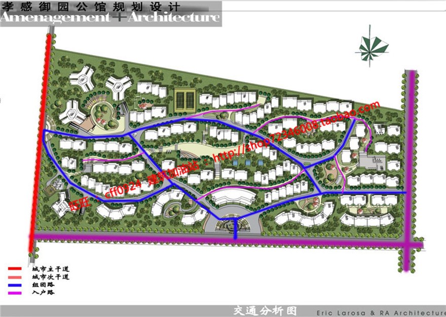 居住规划设计小区方案文本psd效果图su模型cad图纸