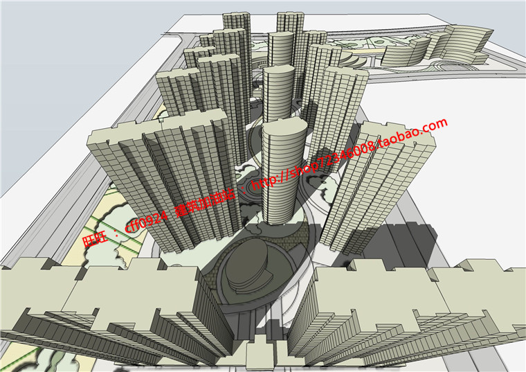 cad图纸+效果图+文本jpg住宅区小区住宅建筑方案设计