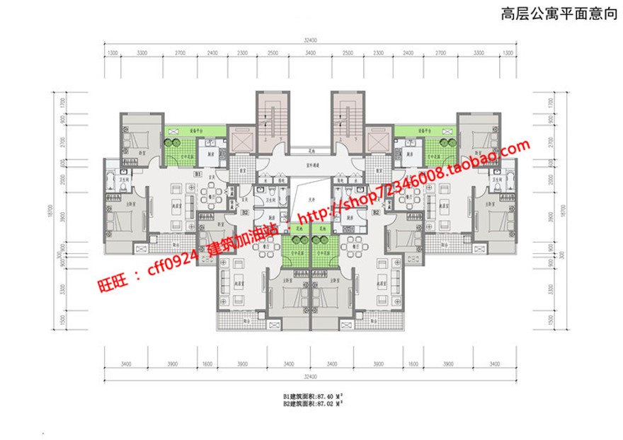 cad图纸+效果图+文本jpg住宅区小区住宅建筑方案设计