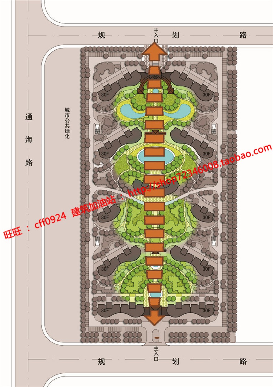 cad图纸+效果图+文本jpg住宅区小区住宅建筑方案设计