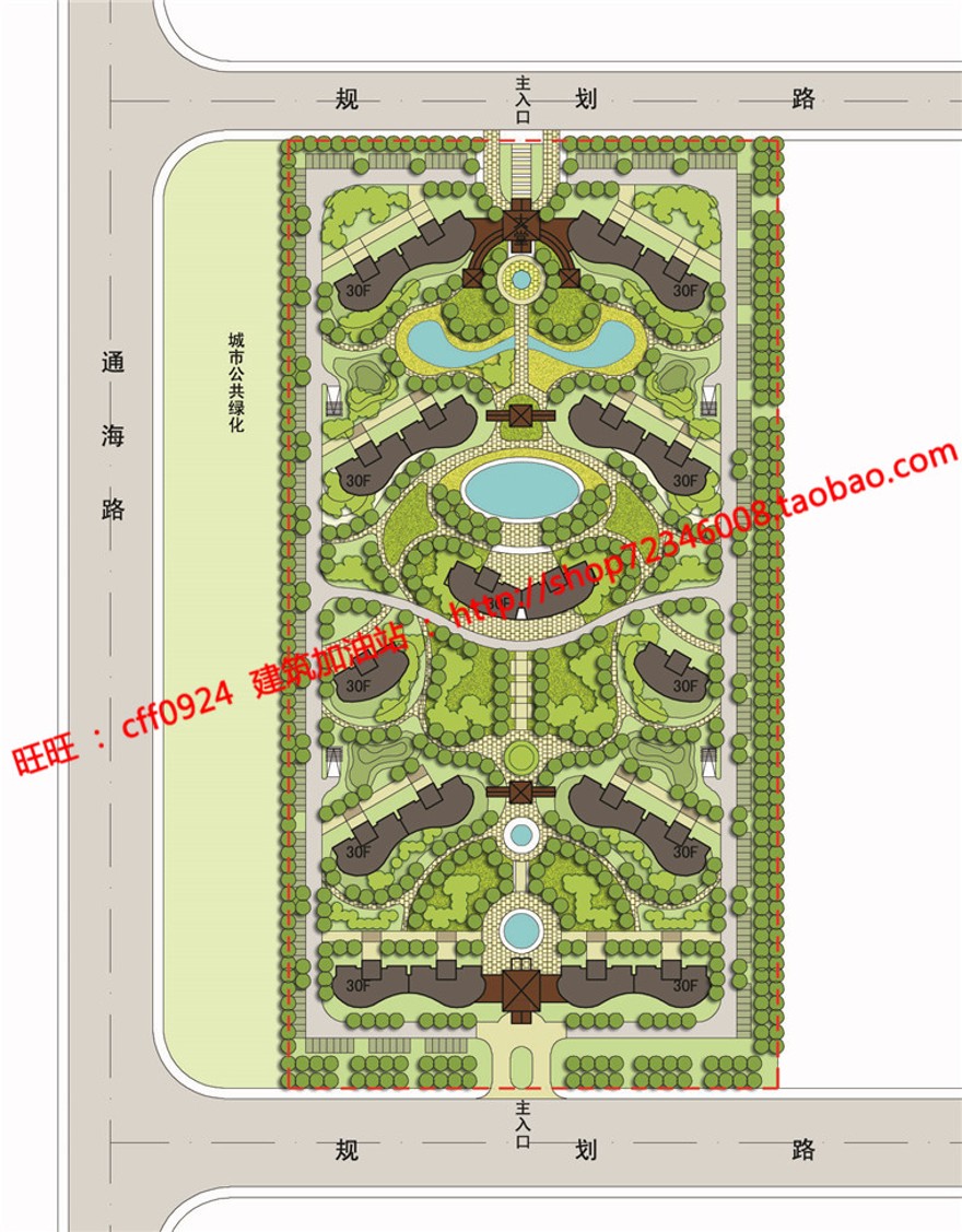 cad图纸+效果图+文本jpg住宅区小区住宅建筑方案设计