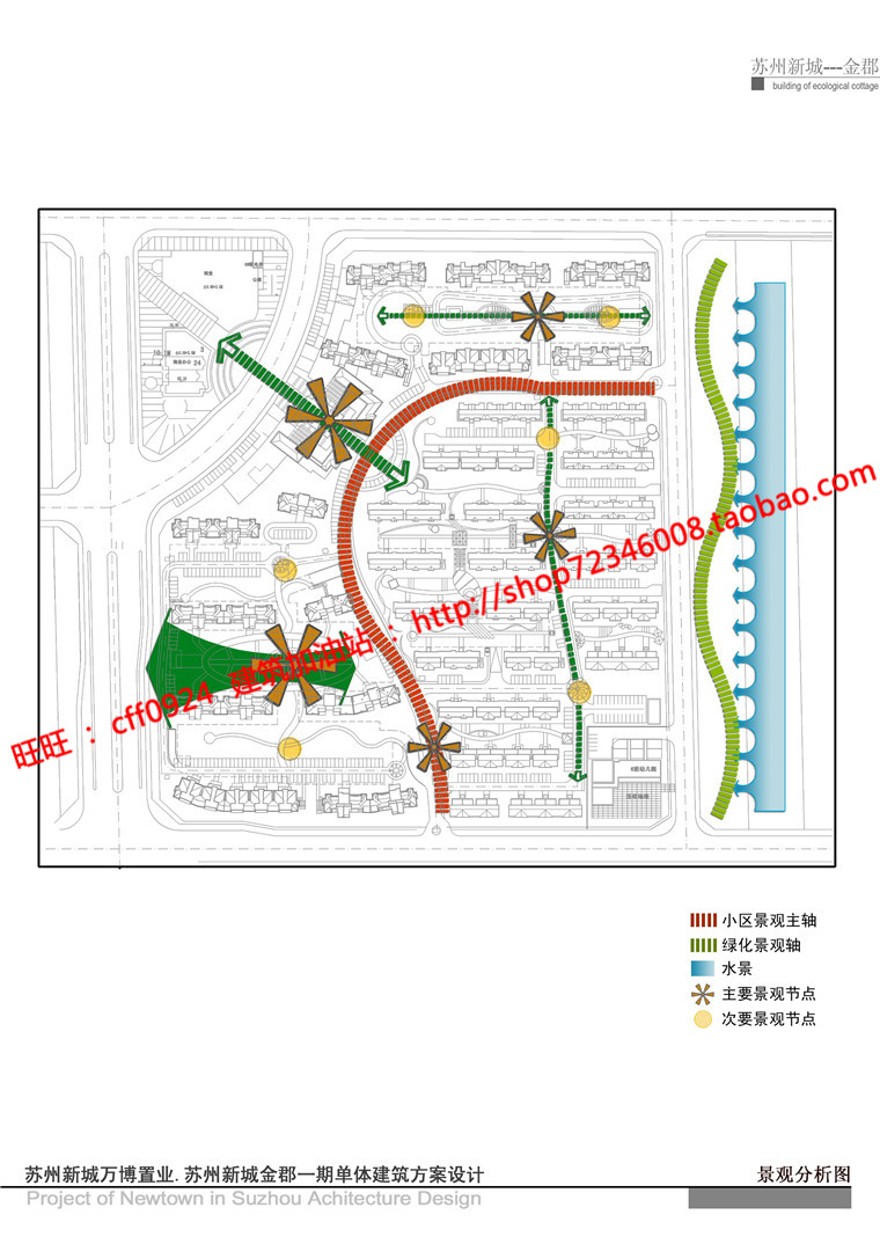 住宅区小区住宅区规划设计cad平立剖效果图文本