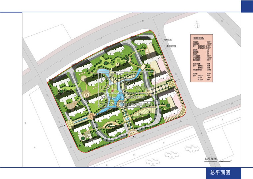 建筑小区规划住宅区规划设计cad图纸+效果图+文本