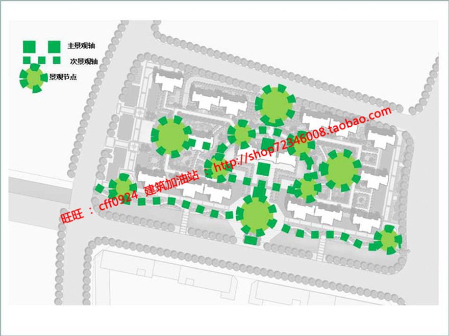 小区规划四个方案cad总图住宅区规划设计带cad户型图