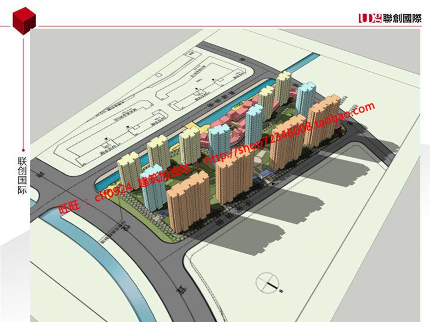 小区规划四个方案cad总图住宅区规划设计带cad户型图