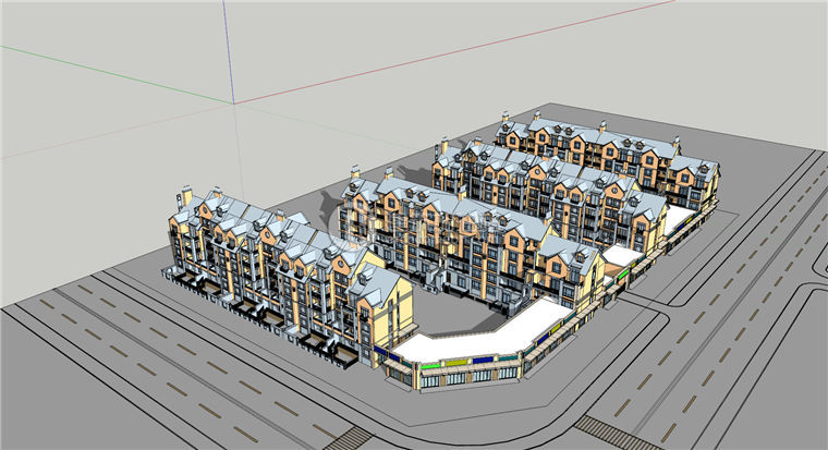 Jz263住宅区规划带CAD图纸/su模型/效果图/方案图