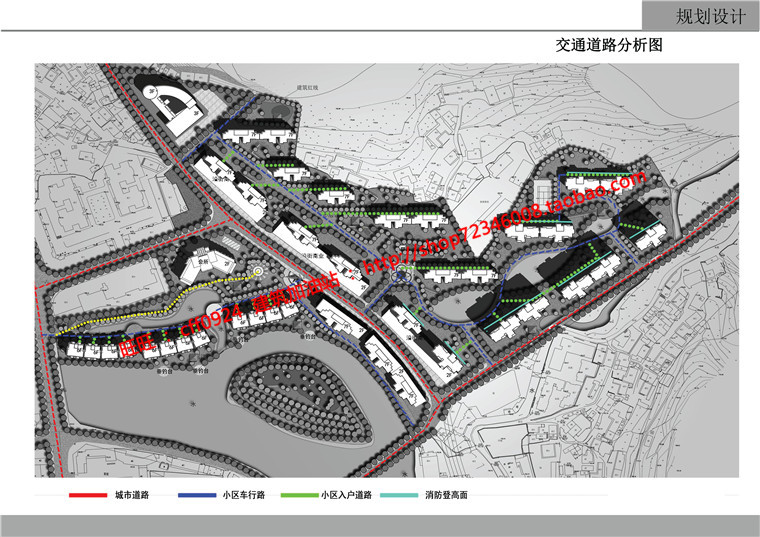 山地住宅小区规划住宅区建筑方案设计有cad图纸总图文本