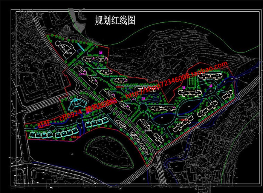 山地住宅小区规划住宅区建筑方案设计有cad图纸总图文本