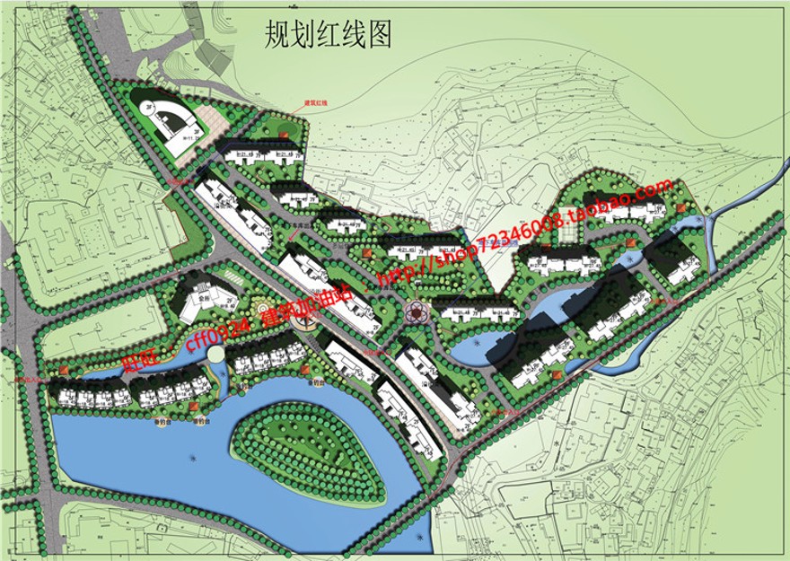 山地住宅小区规划住宅区建筑方案设计有cad图纸总图文本