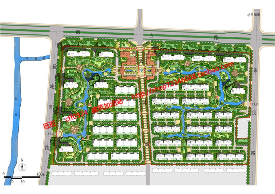 多层高层住宅住宅区住宅小区规划景观建筑规划项目设计cad图纸户型文本