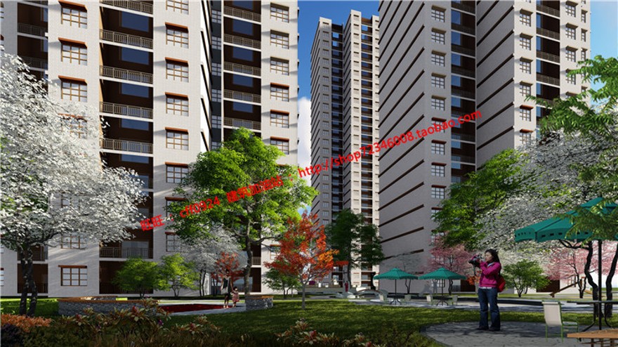 设计小区规划素材建筑景观规划资料住宅区su模型方案文本