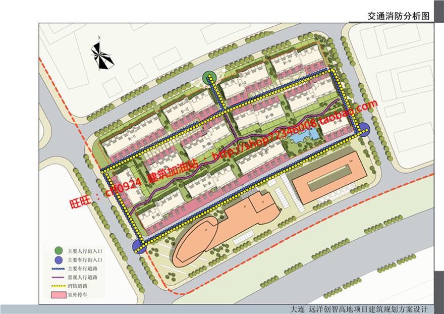 花园洋房小区规划住宅单体cad图纸平立剖效果图施工图