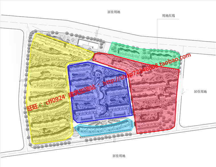 安置区居住小区规划设计cad图纸户型su模型效果图