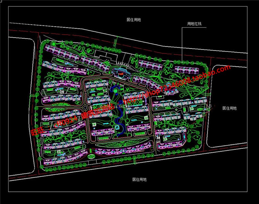 安置区居住小区规划设计cad图纸户型su模型效果图