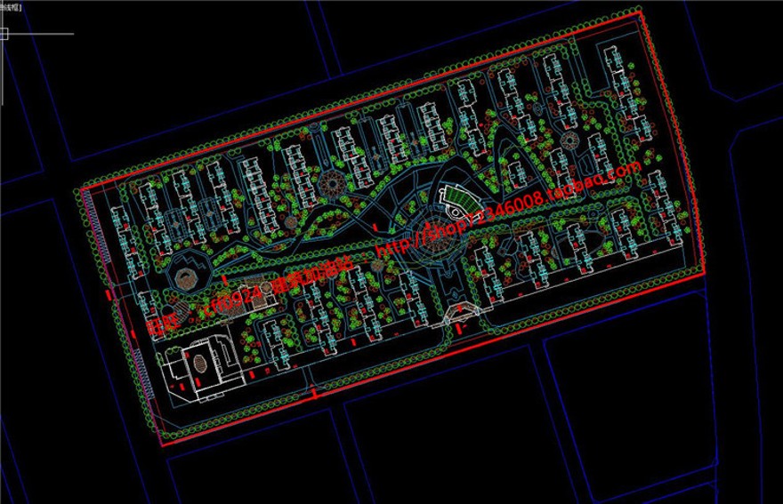 su模型生活住宅区cad方案设计图纸效果图文本