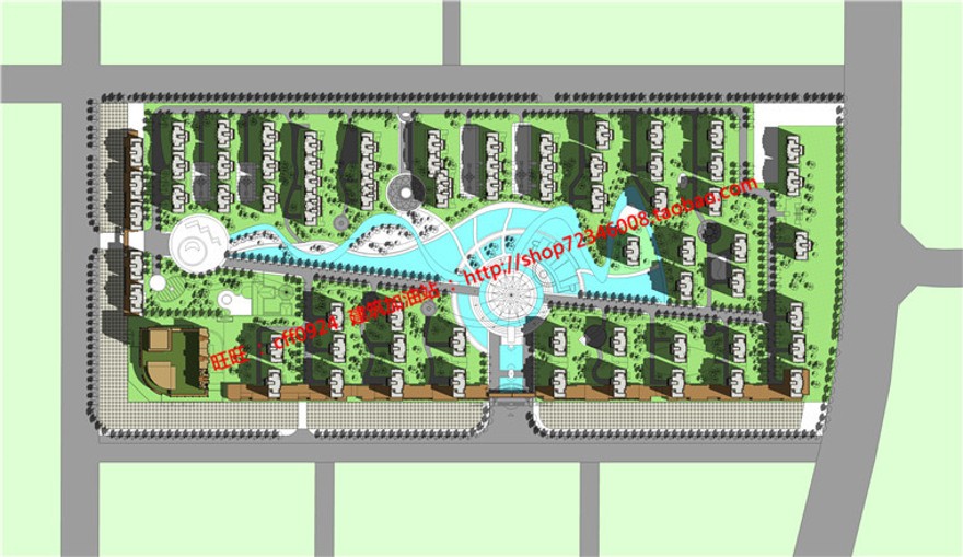 su模型生活住宅区cad方案设计图纸效果图文本