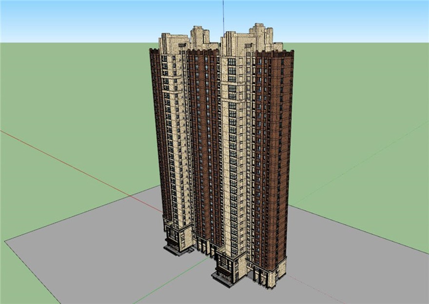 小区规划住宅区住宅cad图纸施工图su模型效果图