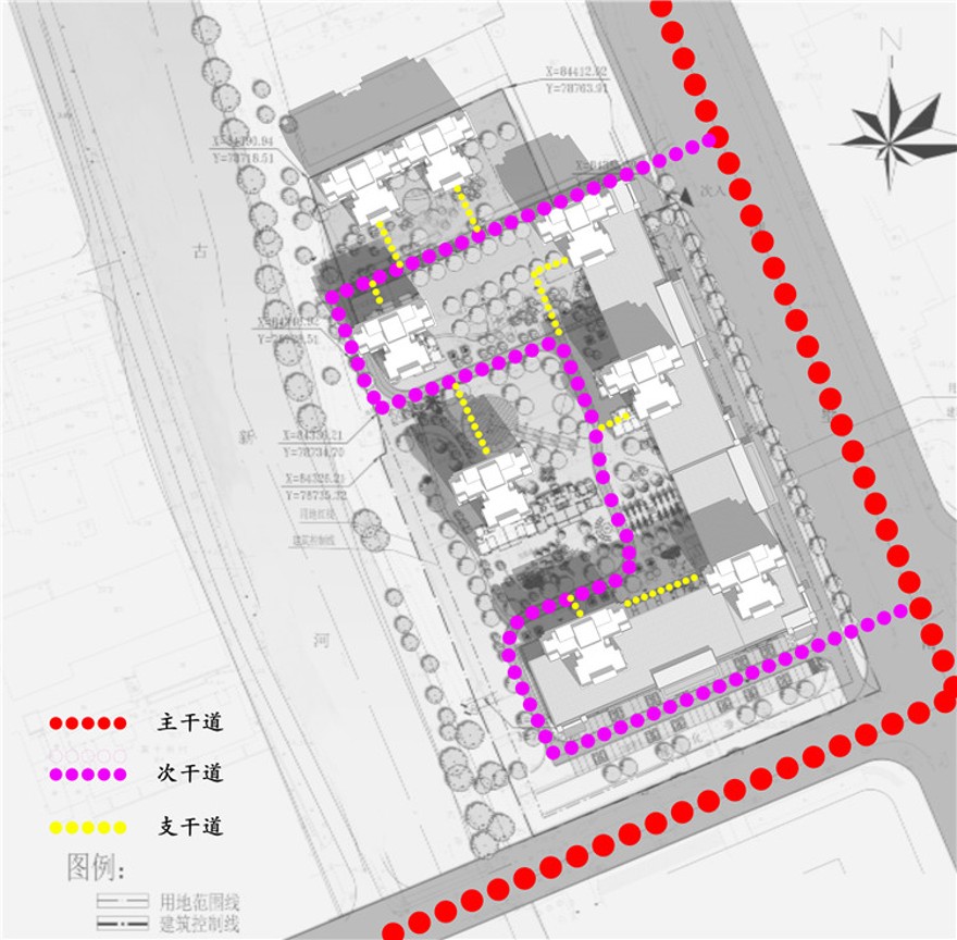 完整住宅区小区规划方案设计cad图纸su模型psd分析图总图