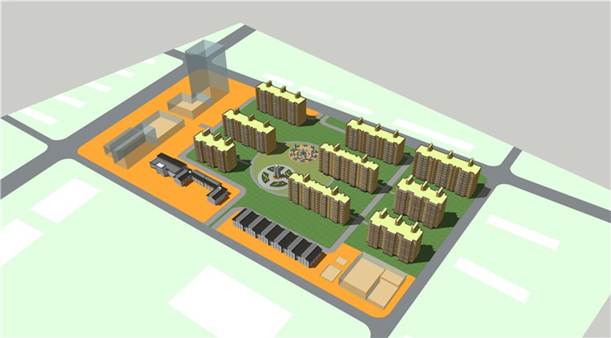 完整住宅区规划方案设计su模型cad图纸psd效果图lumion