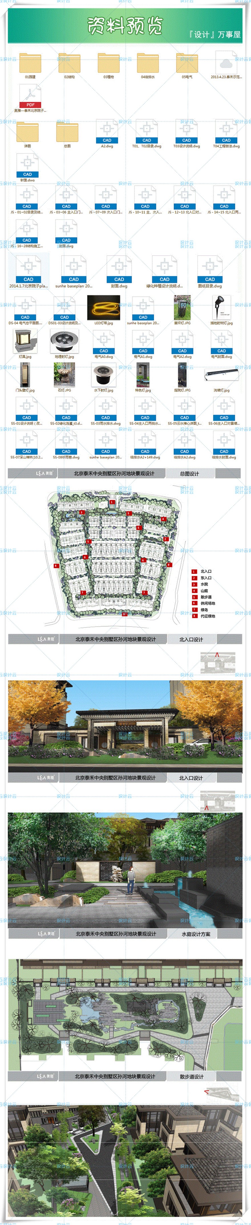 完整奥雅景观设计泰禾北京院子景观方案/CAD施工图SU模型