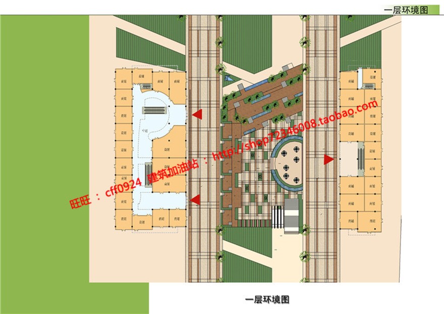 su模型+cad图纸+文本景观建筑方案地下商业广场建筑景观