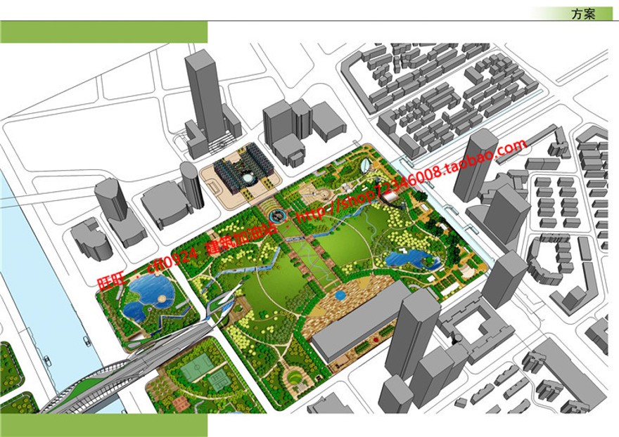 su模型+cad图纸+文本景观建筑方案地下商业广场建筑景观