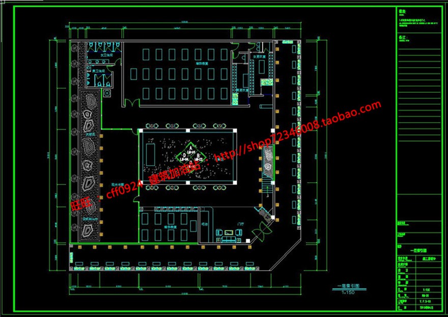 瑜伽教室室内专业有cad平面天花立面索引3dmax文件效建筑资源