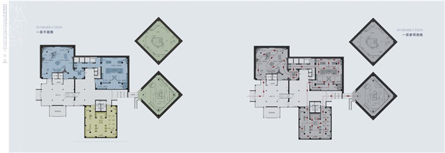 展览馆室内装修全套设计文本+cad(平立剖施工图)