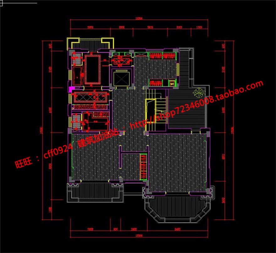 室内设计装修图cad图纸平立剖施工图参考效果图