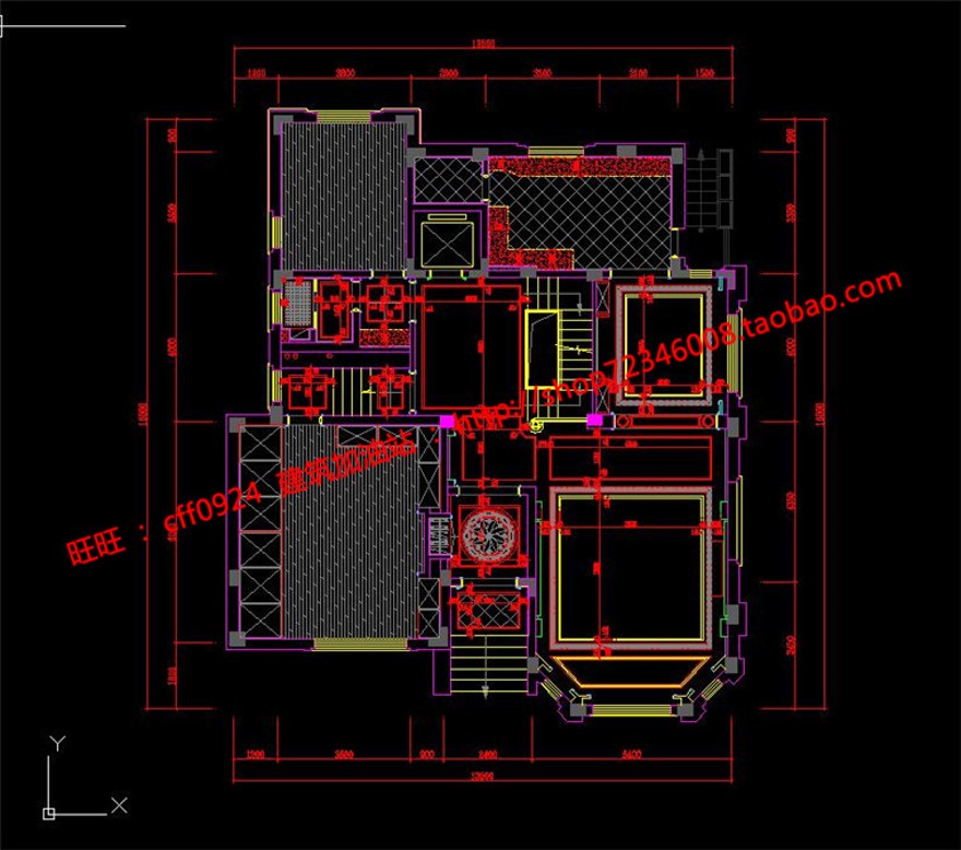 室内设计装修图cad图纸平立剖施工图参考效果图