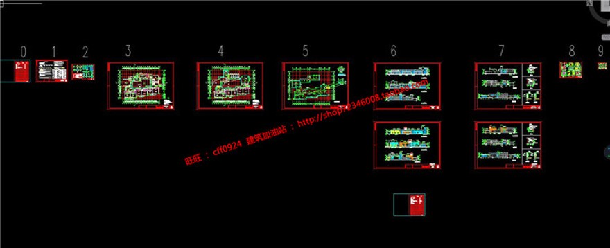 班幼儿园教育建筑方案设计cad施工图文本3dmax