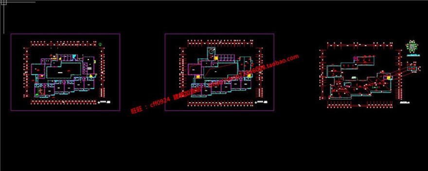 班幼儿园教育建筑方案设计cad施工图文本3dmax