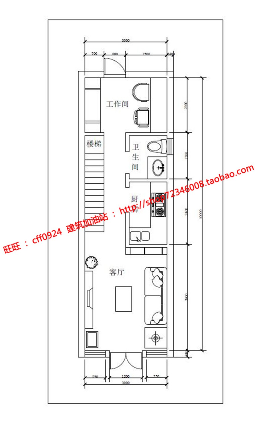 小型住宅建筑景观设计方案室内pdf平面图psd排版效果图