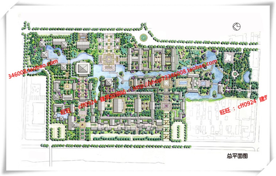 建筑图纸131古建建筑城市规划设计规划古建SU模型+cad图纸+效果图+方案文本