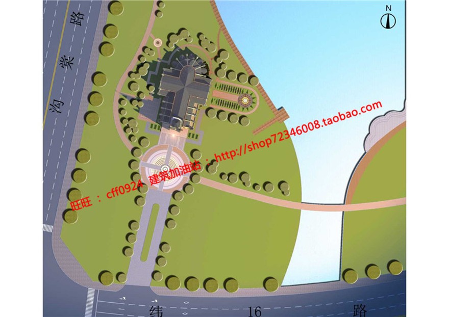 教堂教会信仰中心宗教景观建筑规划项目cad总图平立面文本效果图