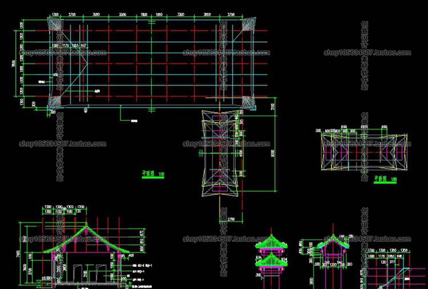 成套-精选21套北方中式古建四合院建筑设计CAD图纸部分配建筑资源