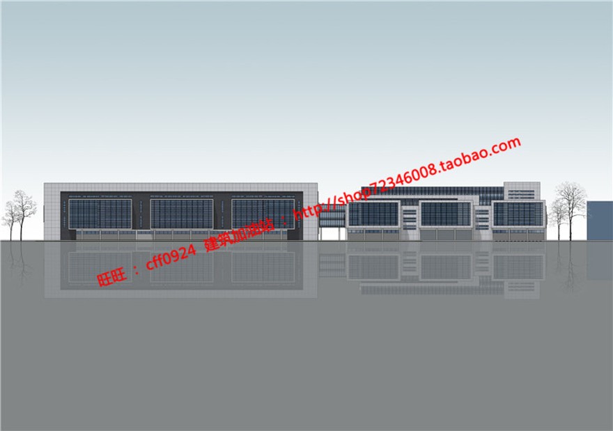 房工厂建筑方案设计工业cad总图su模型效果图文本