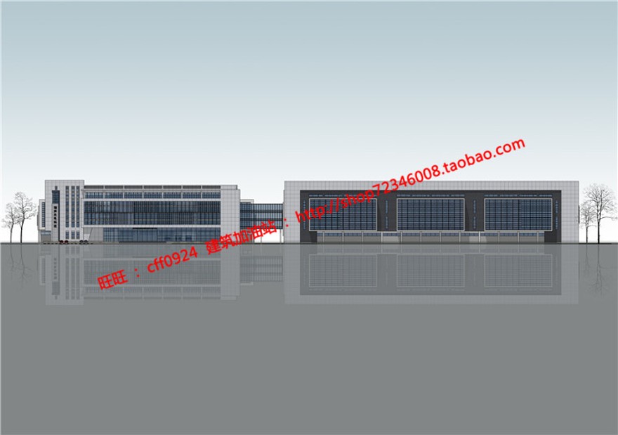 房工厂建筑方案设计工业cad总图su模型效果图文本