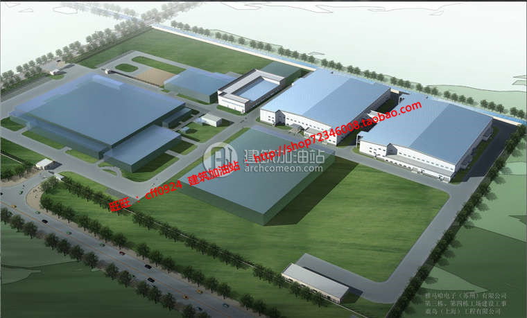 物流中心厂房设计景观建筑规划项目设计cad图纸施工图su模型