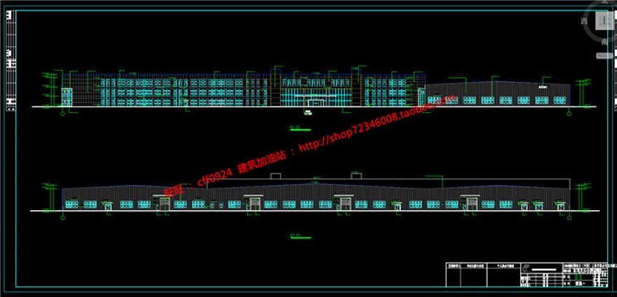 厂区库房物流su模型cad图纸施工图max效果图