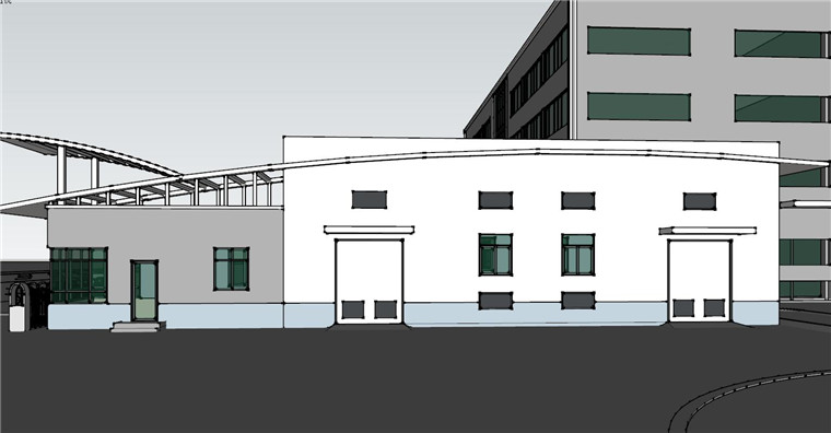 配电房/门卫建筑全套设计方案su模型/cad平立面施建筑资源